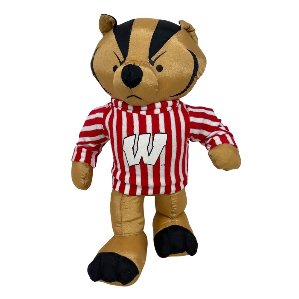 Vintage University of Wisconsin Bucky Badger‎ Mascot 12" Stuffins Plush Toy 1994